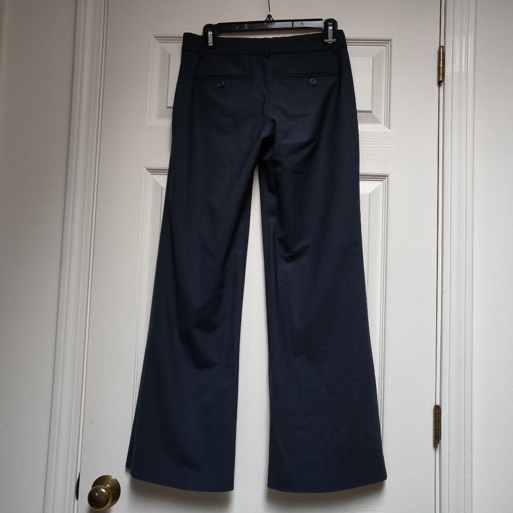 Theory Emery Tailored Flare Leg Wool Blend Dress Pants Navy Blue Size 0 - Picture 2 of 9
